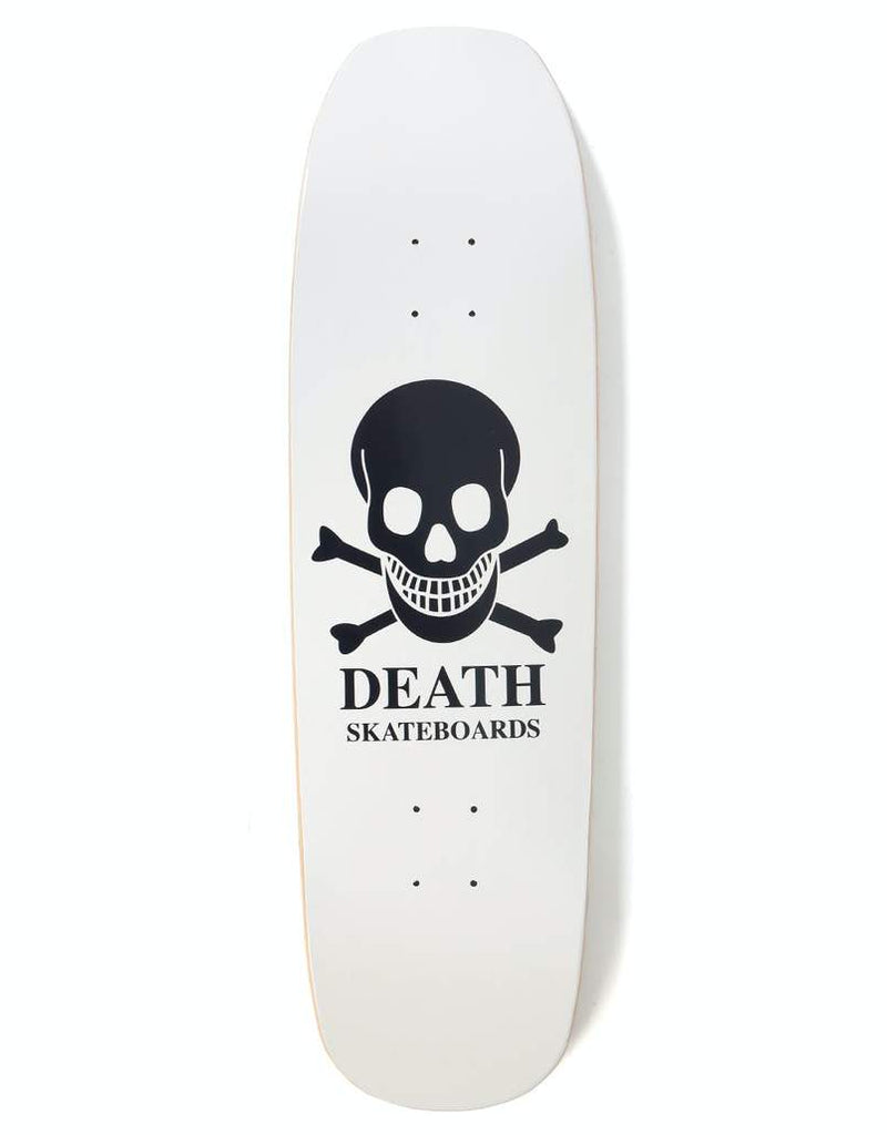 Death Skateboards OG Skull Pool Shape Skateboard Deck 9.0, White