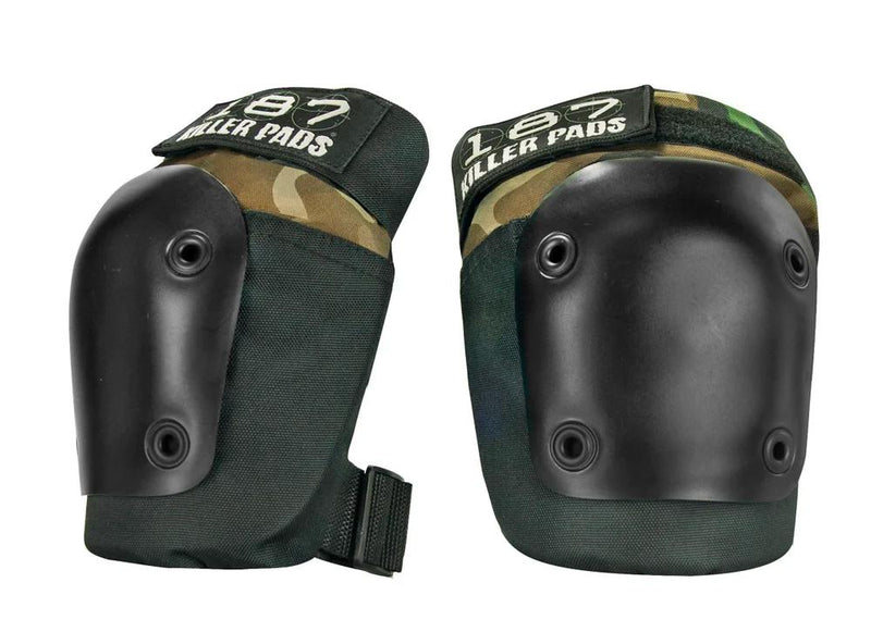 187 Protection Adult Killer Pad Set Knee and Elbow, Black/Camo
