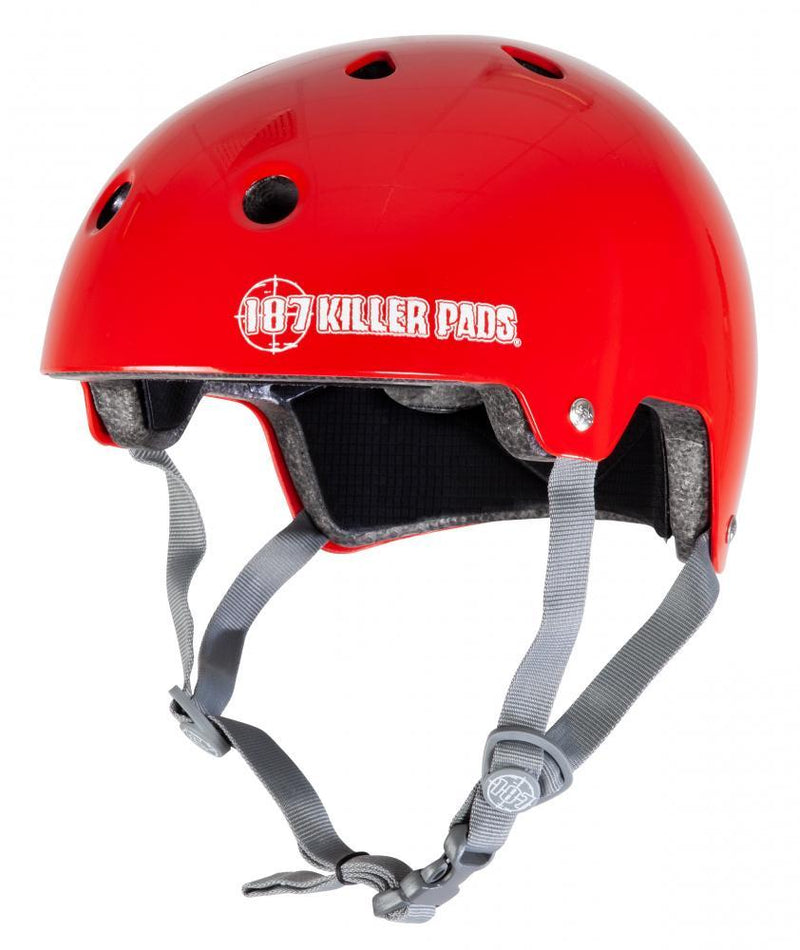 187 Killer Pads Dual Certified Skate/BMX Helmet, Red Helmets 187 