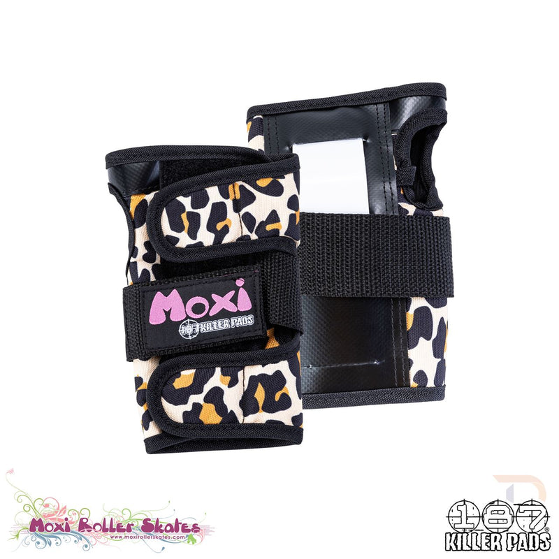 187 Killer Pads x Moxi Skates Leopard Combo Pad Set 6 Pack, Leopard