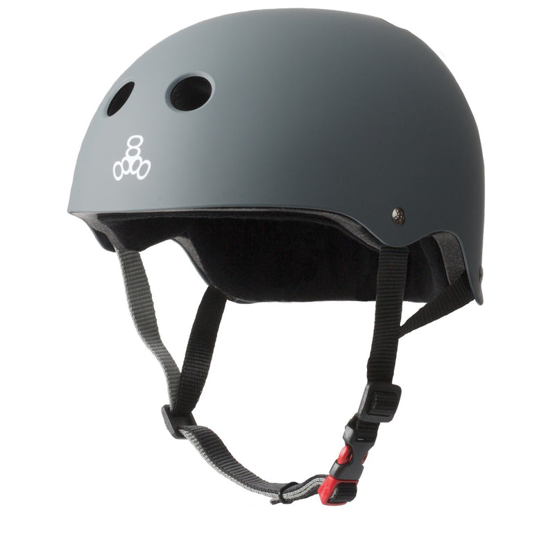 Triple 8 Certified Sweatsaver Helmet - Rubber Carbon Grey Protection Triple 8 XS/S 