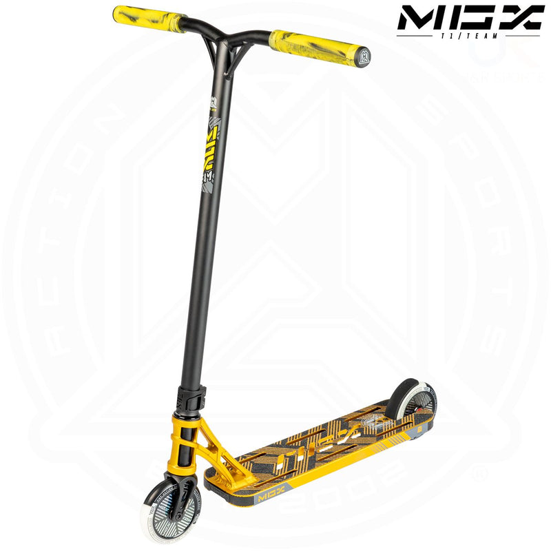 Madd Gear MGX T1 Team 5.0 Freestyle Complete Stunt Scooter, Gold
