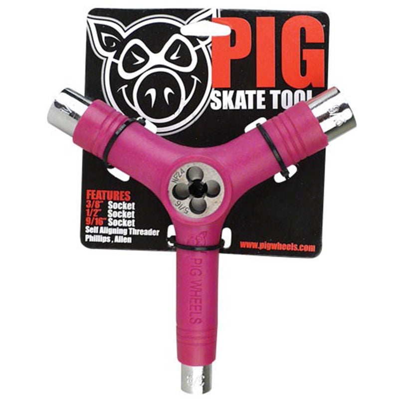 Pig Skateboards Essential Re threader Skateboard Tool, Pink