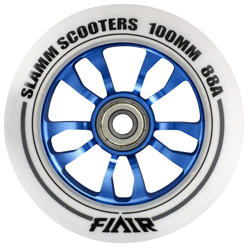 Slamm Scooter Wheel Flair - 100mm Blue Stunt Scooter Slamm Scooters 