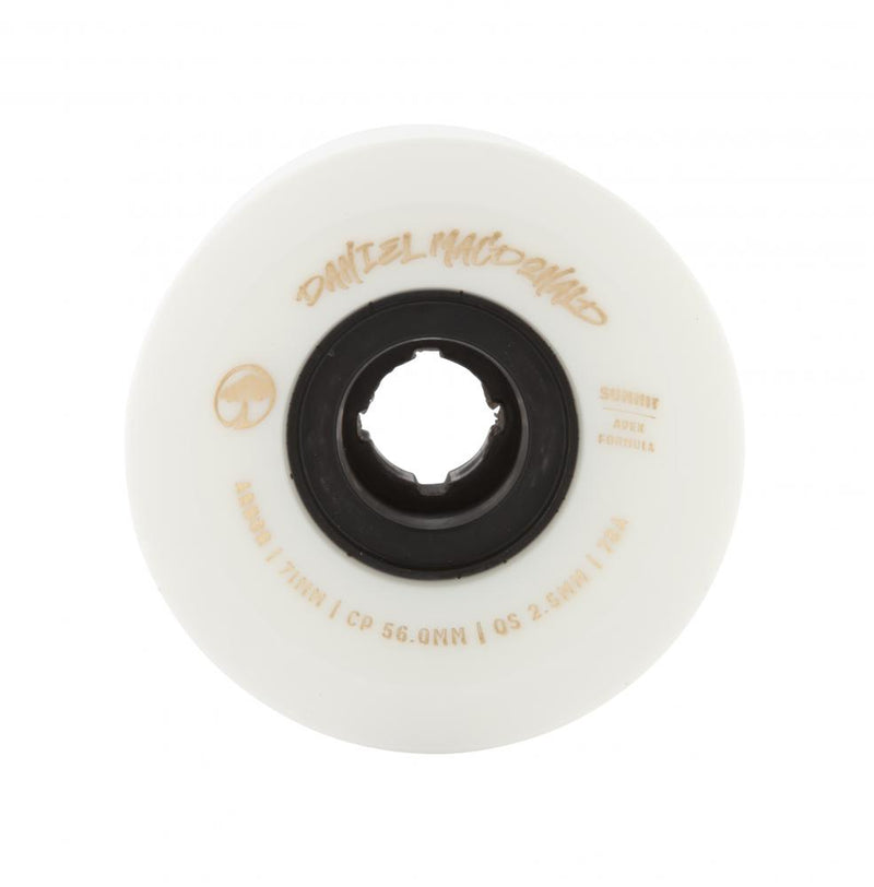 Arbor Longboards Summit Daniel MacDonald 78a 71mm Signature Skateboard Wheel, White