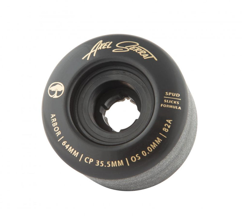 Arbor Skateboards Axel Serrat Spud Wheels 82a 64mm, Black  (Set Of 4)