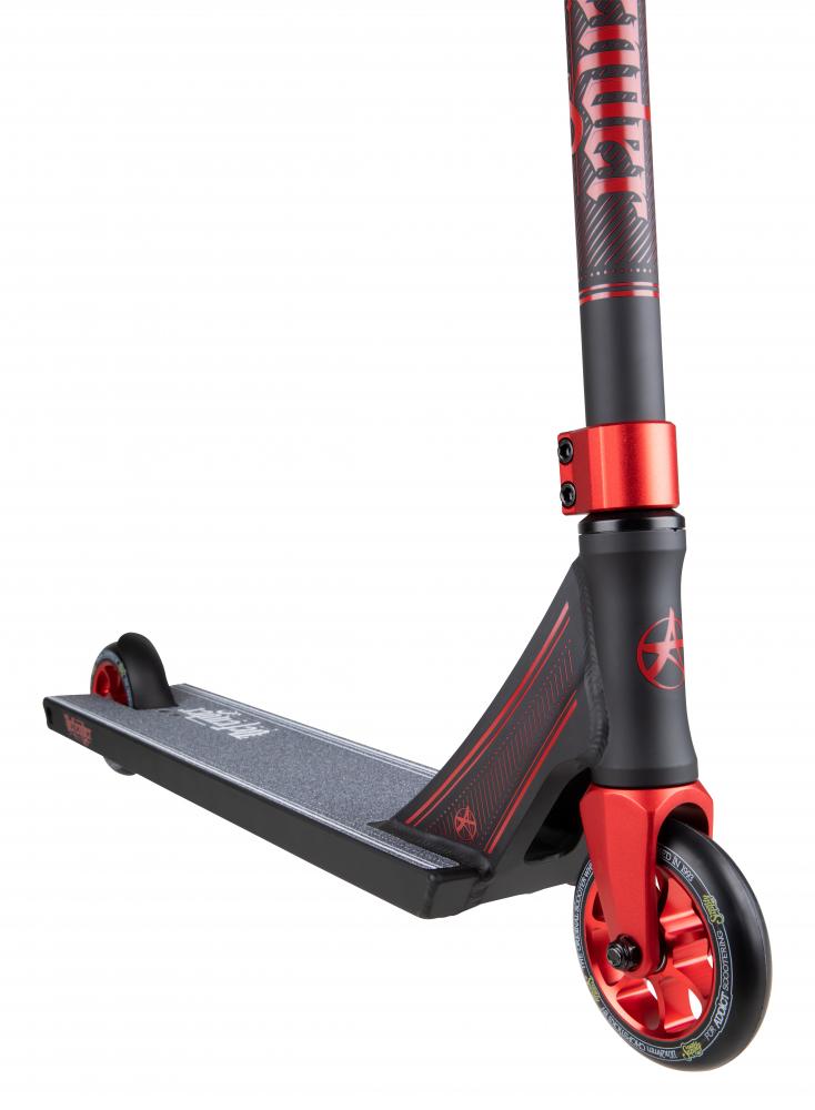 Addict Scooters Defender 3.0 Complete Stunt Scooter, Black/Red