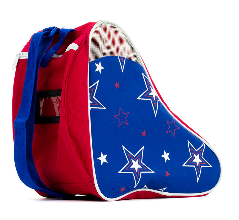 SFR Skates Star Bag Quad/Ice Skate Bag, Blue/Red