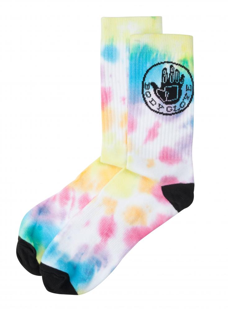 Body Glove Tie Dye Core Logo Skate Socks, Tie Dye