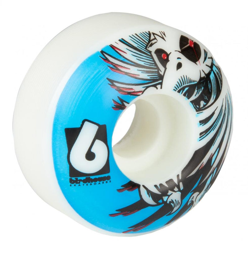Birdhouse Skateboards Hawk Spiral	 52mm Skateboard Wheels, White (Set Of 4)