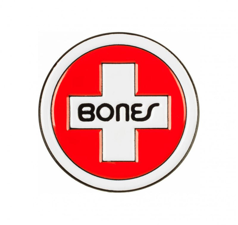 Bones Bearings Swiss Circle Pin, Red/White