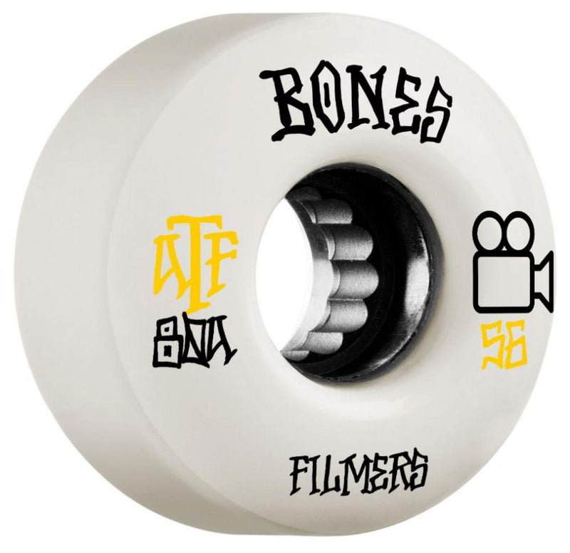 Bones Wheels ATF Filmers 80A Soft Skateboard Wheels, 56mm  (Set Of 4)