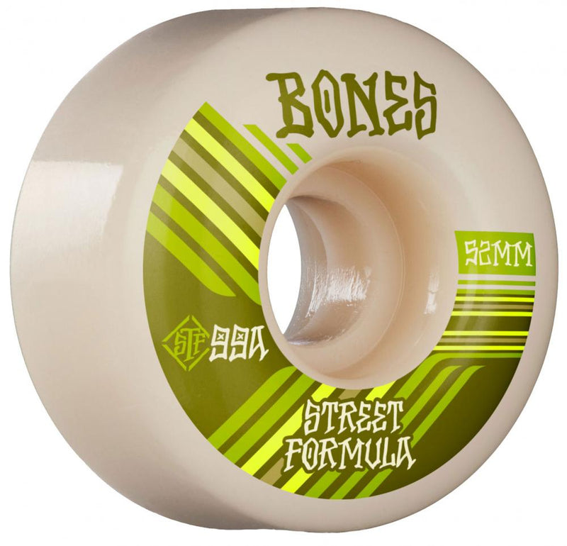 Bones Wheels STF Retros 99A V4 Wide Skateboard Wheels, 52mm  (Set Of 4)