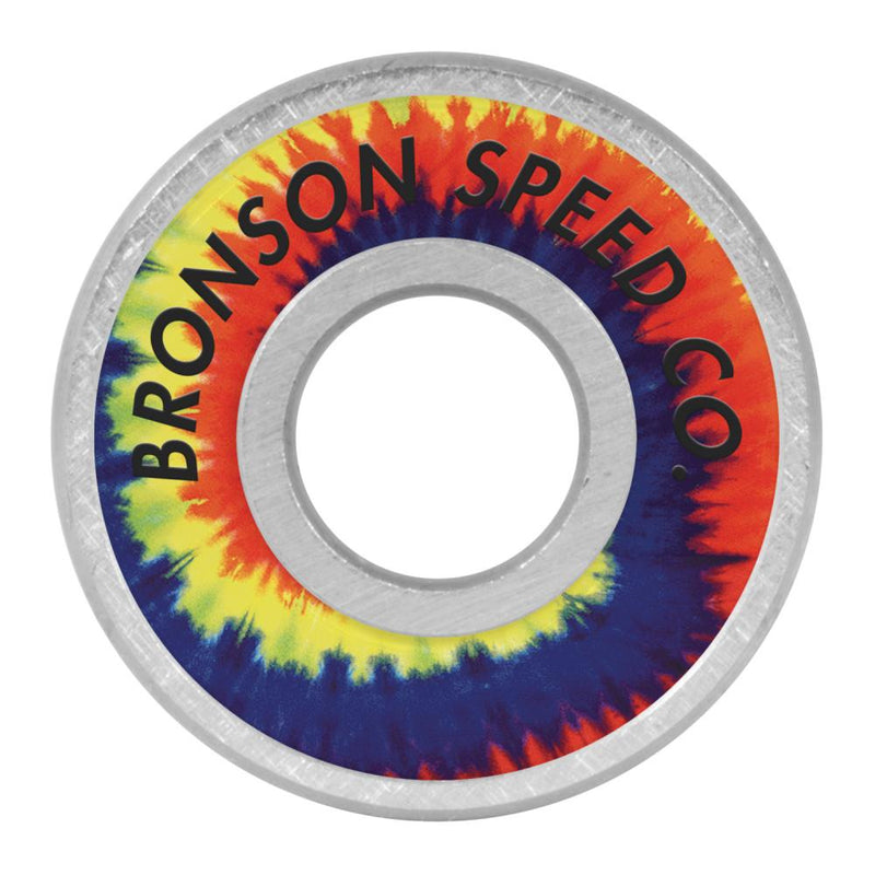Bronson Speed Co. Jaws Signature G3 Skateboard Bearings 8 Pack, Tie Dye