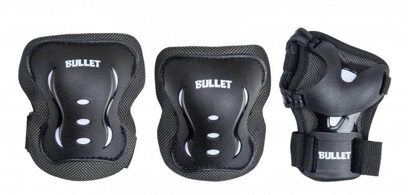 Bullet Safety Gear Blast Recreational Skate/BMX Padset, Black/White
