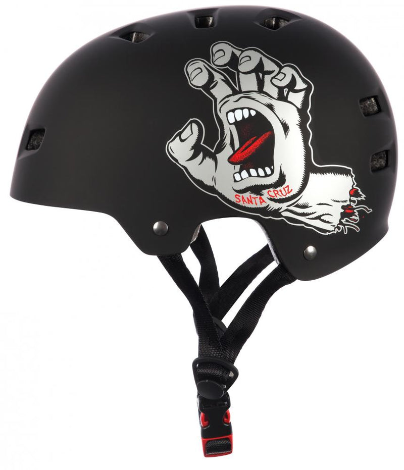 Bullet Safety Gear x Santa Cruz Screaming Hand Skate/BMX Helmet, Black/Grey
