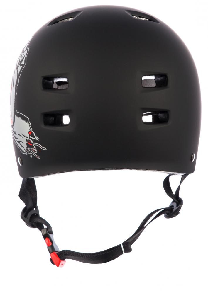 Bullet Safety Gear x Santa Cruz Screaming Hand Skate/BMX Helmet, Black/Grey