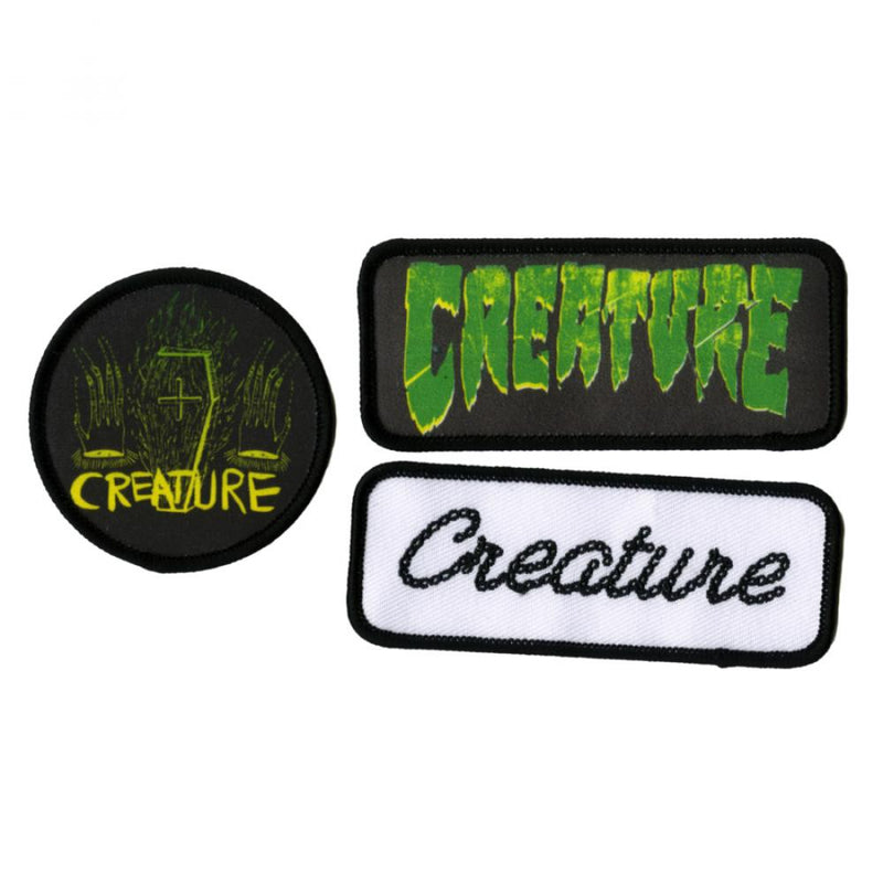 Creature Skateboard Transmission 3 Skateboard Patch, Green /Black