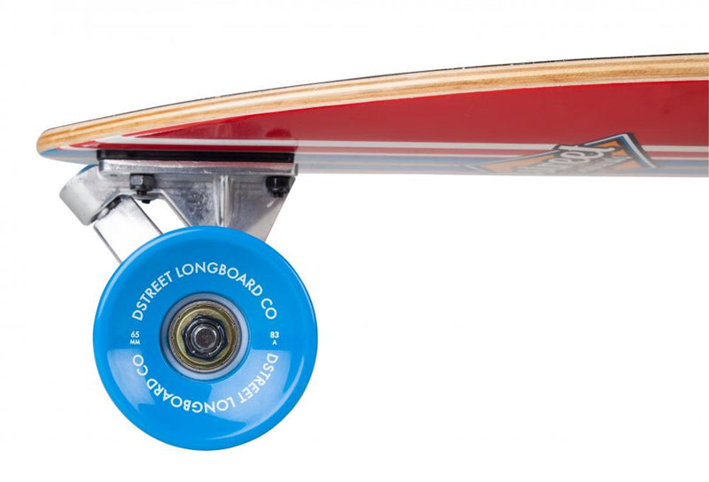 D Street Skateboards Ocean 35" Complete Longboard, Red