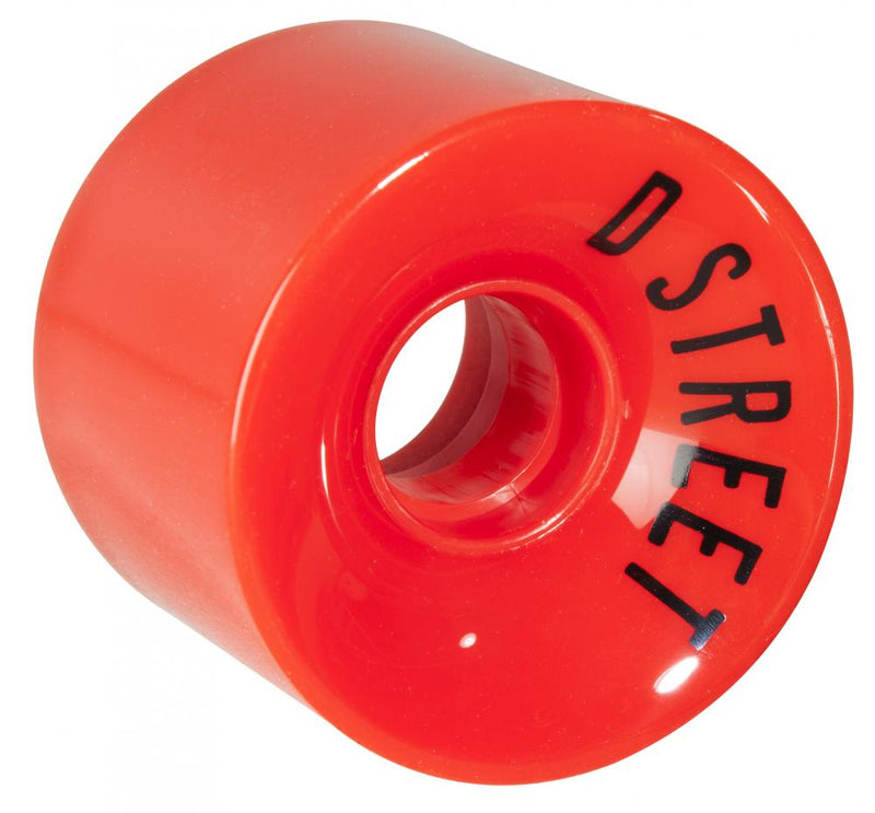 D Street Skateboards 59 Cent 78A Wheels, Red  (Set Of 4)
