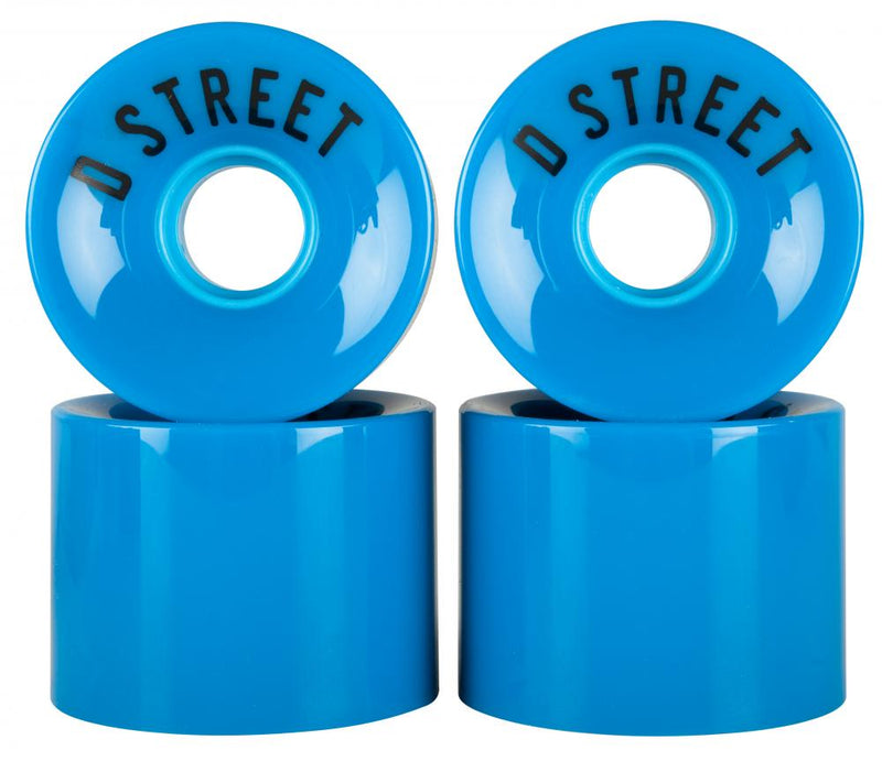 D Street Skateboards 59 Cent 78A Wheels, Blue  (Set Of 4)
