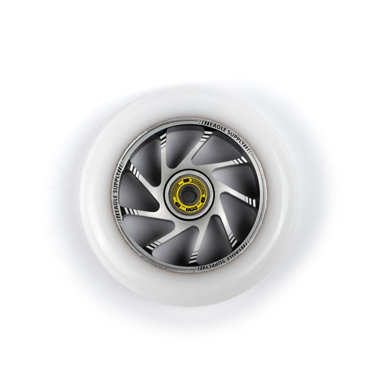 Eagle Supply Team Core 120mm Scooter Wheel, Silver/White