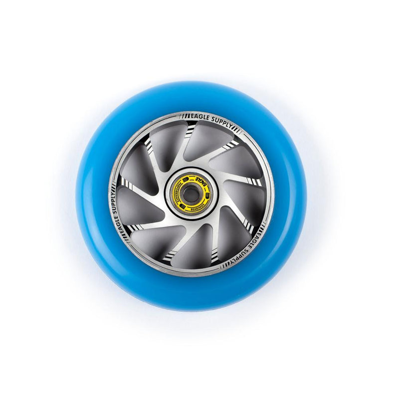 Eagle Supply Team Core 120mm Scooter Wheel, Silver/Blue