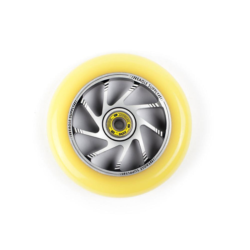 Eagle Supply Team Core 120mm Scooter Wheel, Silver/Yellow