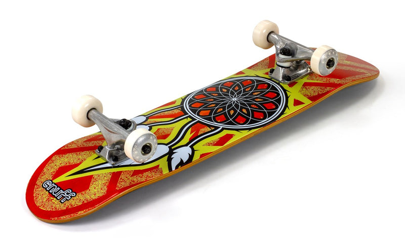 Enuff Skateboards Dreamcatcher Mini Complete Skateboard 7.25", Orange/Yellow