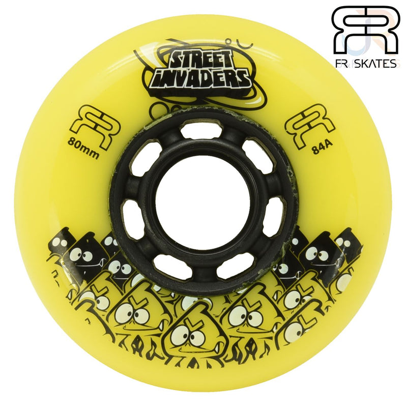 Fr Skates Invader Ⅱ Inline Skate Wheel, 80mm Yellow