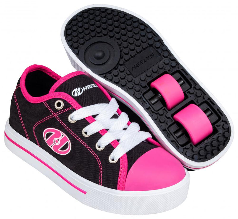 Heelys Classic X2 (HES10317) Black/White/Hot Pink