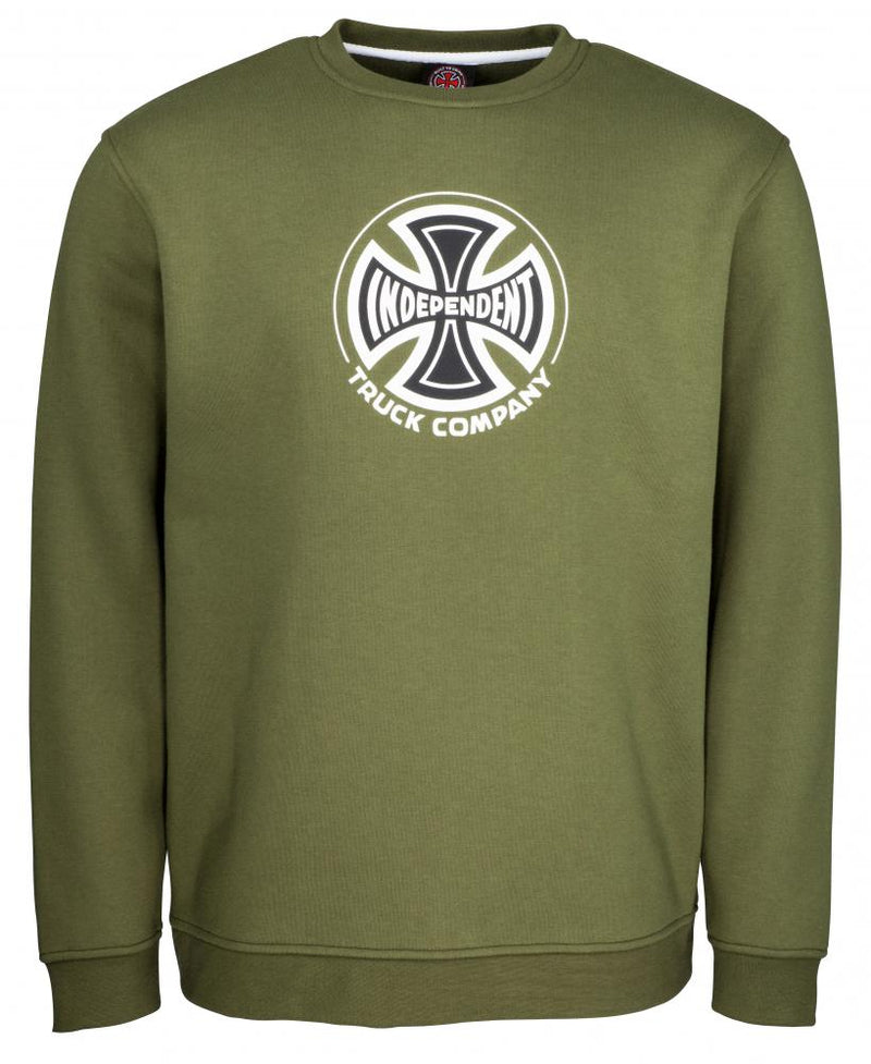 Independent Truck Co Truck Co Crew Skateboard Long Sleeve Jumper, Army Green