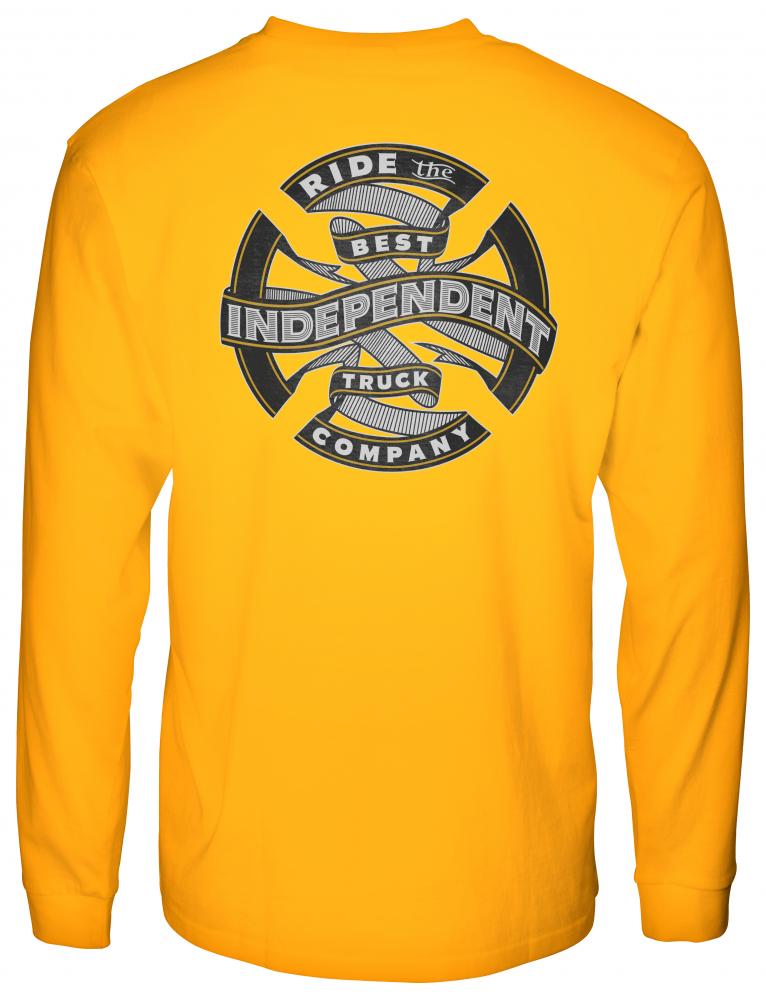Independent Trucks BC Ribbon L/S Skateboard T-Shirt, Gold