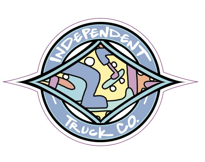 Independent Skateboard Essence Cross (10 Pack) 4" Skateboard Stickers, Blue