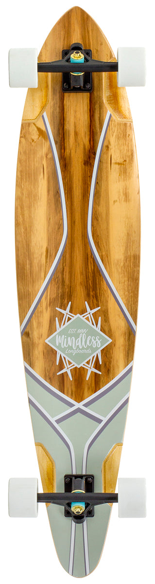 Mindless Longboards Core Pintail Complete Longboard, Red Gum