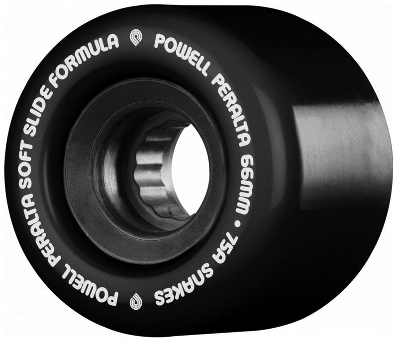 Powell Peralta Skateboards Snake 75A SSF 69mm Skateboard Wheels, Black  (Set Of 4)