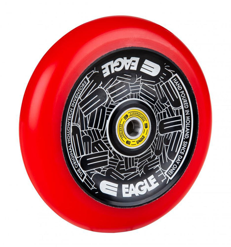 Eagle Supply 115mm Pro Stunt Scooter Wheel, Standard Hollowtech - Black/Red Scooter Wheels Eagle Supply Co 