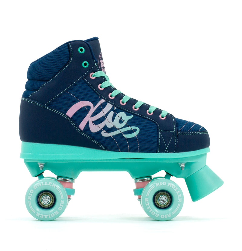Rio Roller Skates Lumina Quad Skates, Navy/Green
