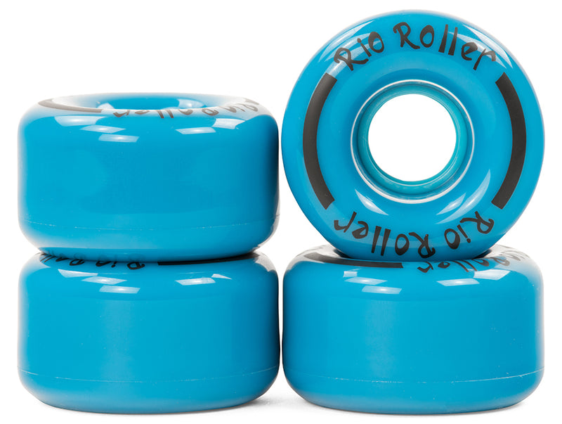 Rio Roller Skates Coaster Quad Skate Wheels, Blue  (Set Of 4)