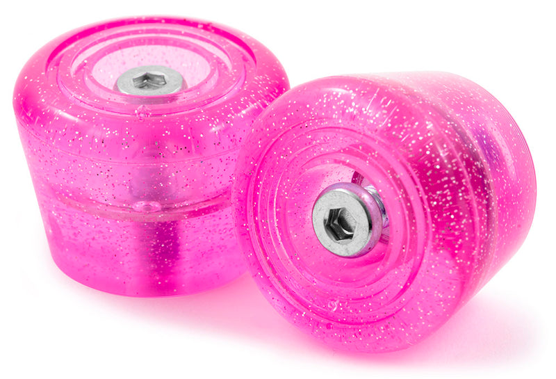 Rio Roller Skates Stopper Quad Skate Toe Stops, Pink Glitter