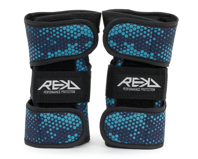 REKD Protection Pro Skate Wrist Guards, Blue/Black