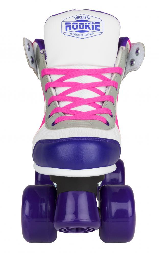 Rookie Quad Rollerskates Deluxe - Pink/Grey/Purple Quad Roller Skates Rookie 