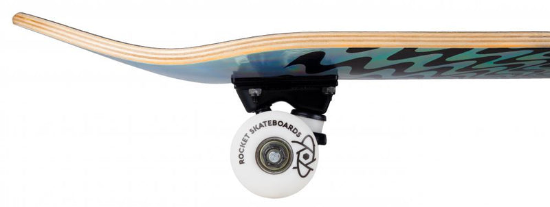 Rocket Skateboards Warp Foil Complete Skateboard 8.0", Silver