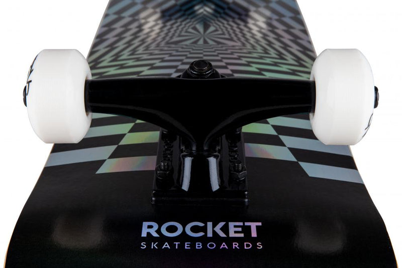 Rocket Skateboards Prism Foil Complete Skateboard 7.75", Silver