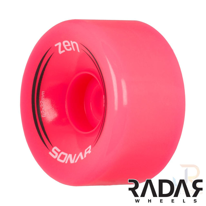 Sonar Zen 62mm Skateboarding Wheels, Pink  (Set Of 4)