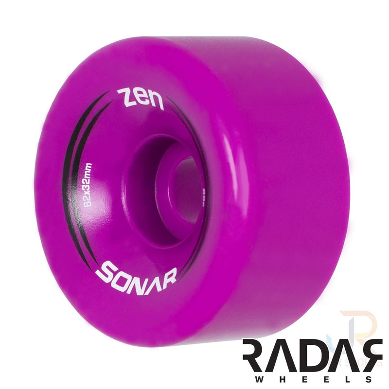 Sonar Zen 62mm Skateboarding Wheels, Magenta  (Set Of 4)