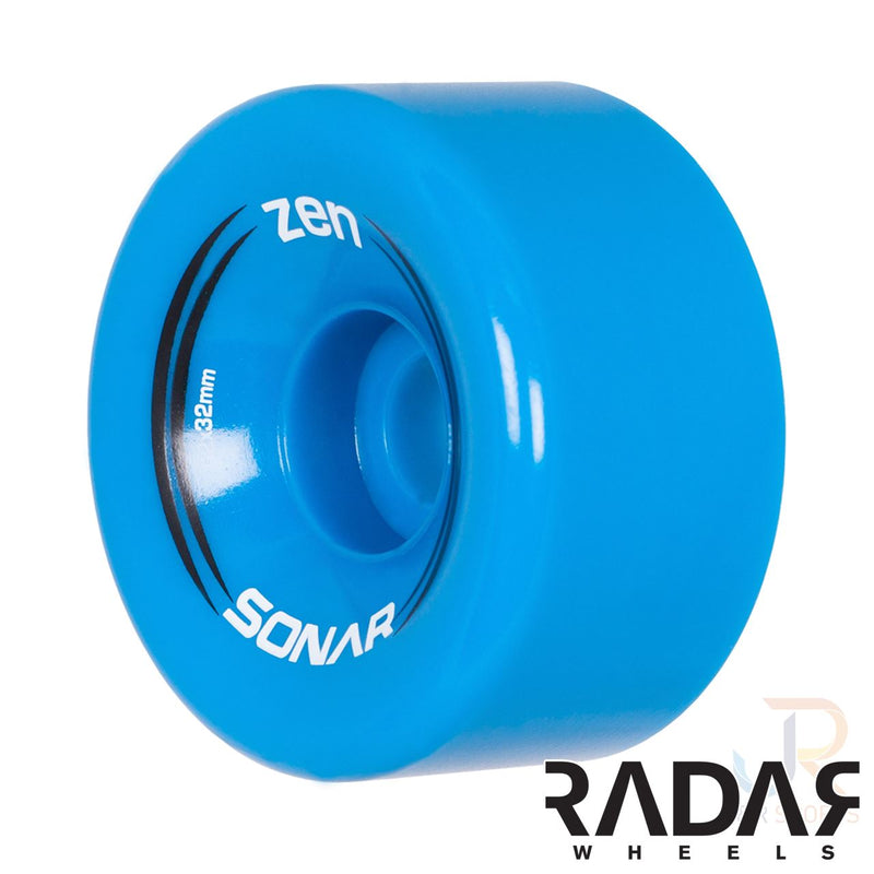 Sonar Zen 62mm Skateboarding Wheels, Blue  (Set Of 4)