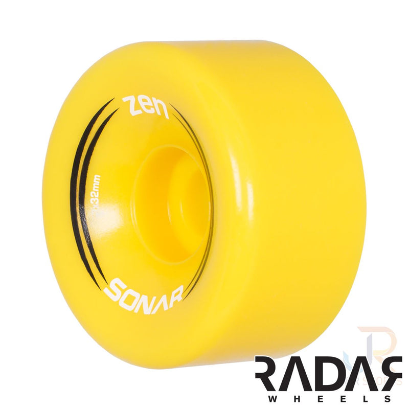 Sonar Zen 62mm Skateboarding Wheels, Yellow  (Set Of 4)