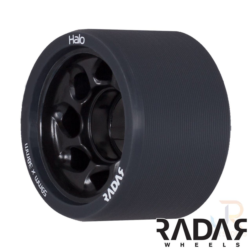 Radar Skates Halo 59mm/101a Wheels, Charcoal/Black 4 Pack  (Set Of 4)