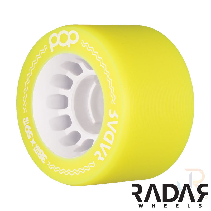 Radar Skates Pop 59mm 88a Wheels, Yellow 4 Pack  (Set Of 4)
